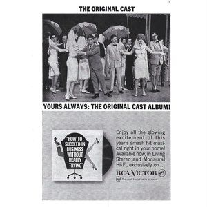 Cast Album How to Succeed in Business Broadway 1960s Vintage Print Ad 9 inch